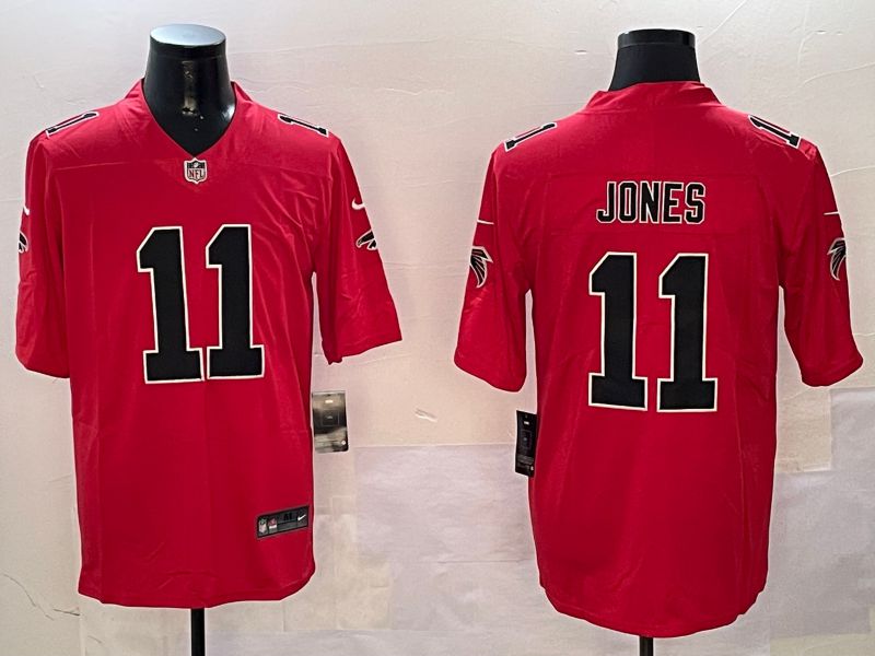 Men Atlanta Falcons #11 Jones Red 2024 Nike Limited NFL Jersey style 0102